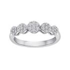 Diamond Blossom 1/4 Ct. T.w. Diamond Cluster Sterling Silver Ring