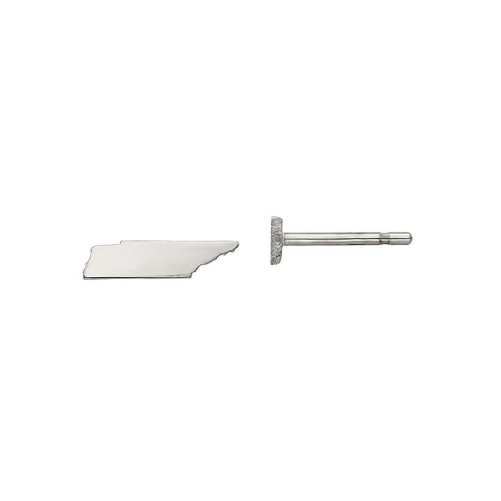 Personalized Sterling Silver Tennessee Stud Earrings