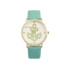 Journee Collection Womens Crystal-accent Anchor Dial Watch
