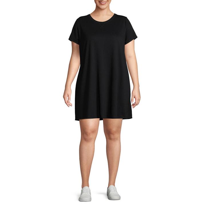 Xersion Short Sleeve Cut Out Back Dress - Plus