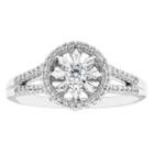 Enchanted Disney Fine Jewelry Womens 1/4 Ct. T.w. Genuine Diamond 10k Gold Promise Ring
