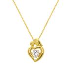Womens White Sapphire 14k Gold Over Silver Pendant Necklace