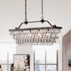 Ikraam Glass And Bronze Rectangular Pendant Lightfixture (30 In.)
