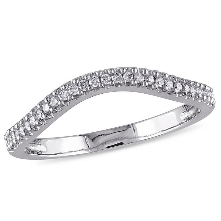 Womens 1/7 Ct. T.w. White Diamond 10k Gold Wedding Band