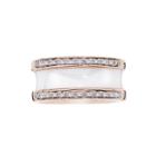 1/6 Ct. T.w. Diamond White Ceramic Concave Band