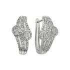 Diamond Blossom 1 Ct. T.w. White Diamond 10k Gold Hoop Earrings