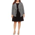 R & K Originals Elbow Sleeve Belted Jacket Dress-plus