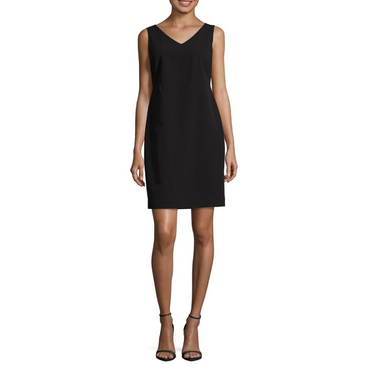 Worthington Sleeveless V-neck Sheath Dress-petites