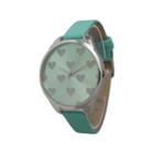 Olivia Pratt Womens Hearts Dial Mint Leather Watch 13942mint