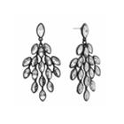 Monet Clear And Black Chandelier Earring