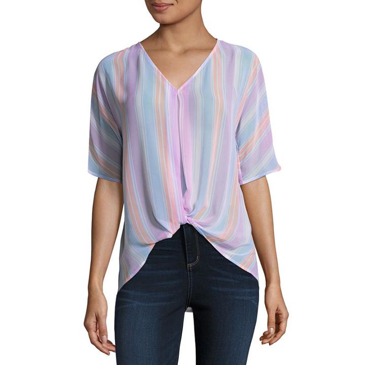 Belle + Sky Knot Front Drape Top