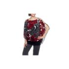 Lark Lane Well Red Cold Shoulder Georgette Blouse