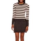 By & By Long-sleeve Striped Drop-waist Sweater Dress
