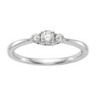 Promise My Love Womens 1/4 Ct. T.w. Genuine Round White Diamond 14k Gold Promise Ring
