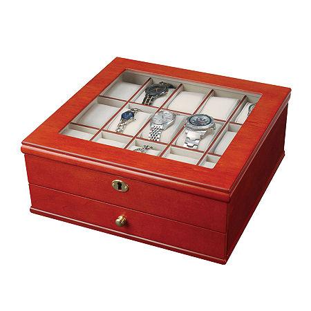 Mele & Co. Chris Mens Walnut-finish Watch Box