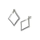 Stainless Steel Diamond-shaped Drop Earrings