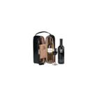 Royce Leather Double Suede Lined With Stainless Steel Corkscrew 2-pc. Wine Tote