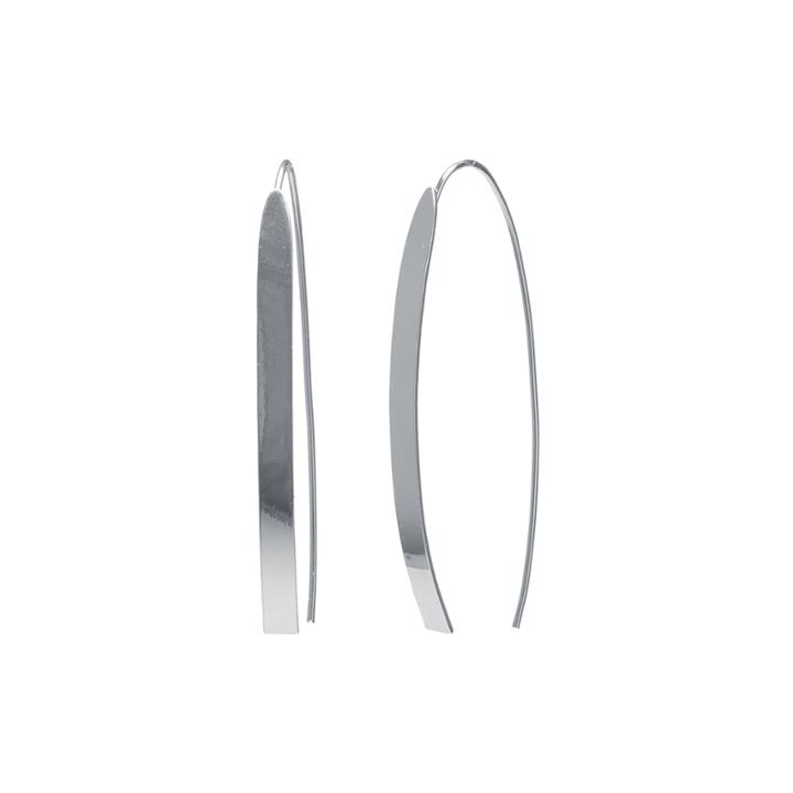 Silver Reflections&trade; Silver-plated Linear Threader Drop Earrings