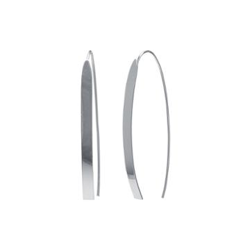 Silver Reflections&trade; Silver-plated Linear Threader Drop Earrings