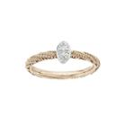 Personally Stackable Diamond-accent 18k Rose Gold Over Sterling Silver Stackable Ring