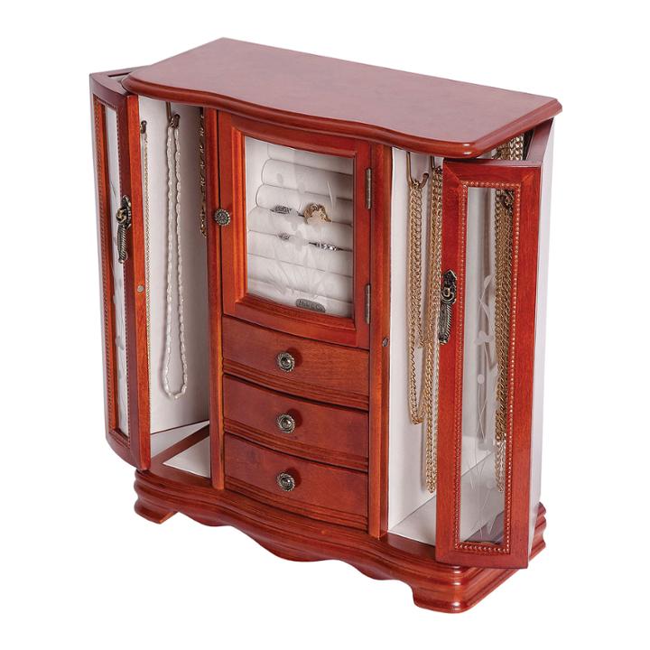 Mele & Co. Richmond Upright Walnut-finish Wood Jewelry Box