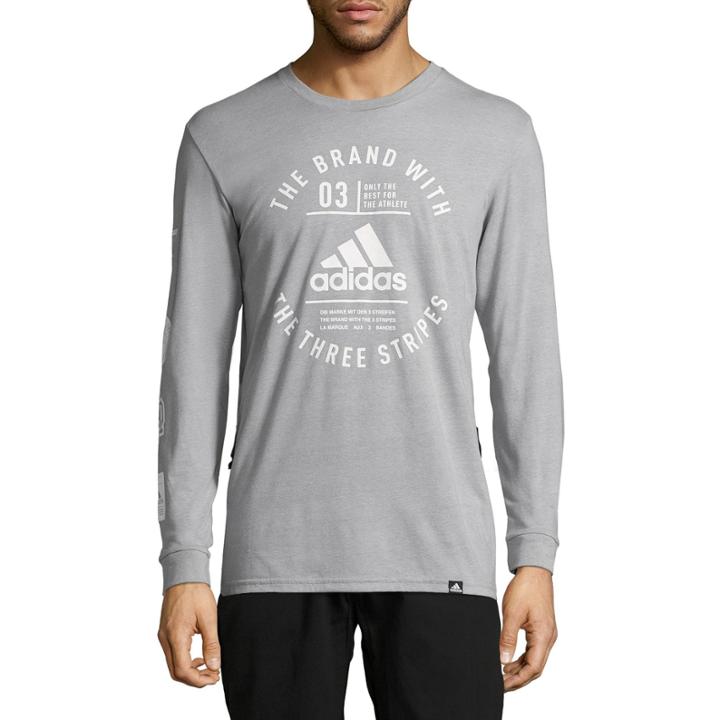 Adidas Bos Emblem Long Sleeve Crew Neck T-shirt-athletic