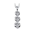 Sirena 1/8 Ct. T.w. Diamond 14k White Gold Heart Pendant Necklace