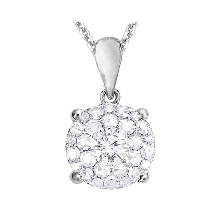 Limited Quantities 1/4 Ct. T.w. Diamond 14k White Gold Pendant Necklace