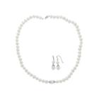 Cultured Freshwater Pearl Earring And Necklace Set