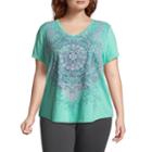 St. John's Bayshort Sleeve V-neck Graphic Tee - Plus