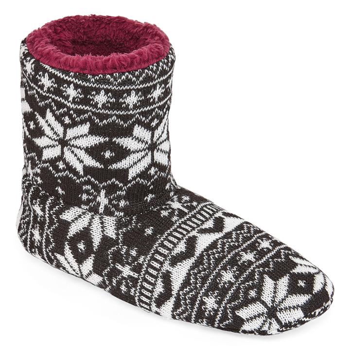 Hanes Knit Bootie Slippers