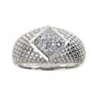 Limited Quantities 1/4 Ct. T.w. Diamond Sterling Silver Textured Ring