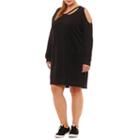 Xersion Cut Outs Long Sleeve Sweater Dress-plus