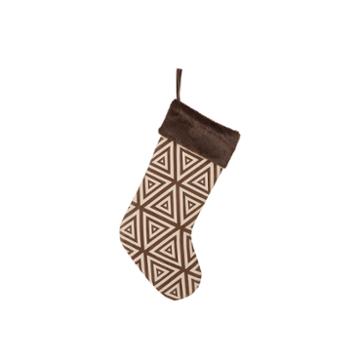 Glitzhome Faux Fur Cuff Christmas Stocking