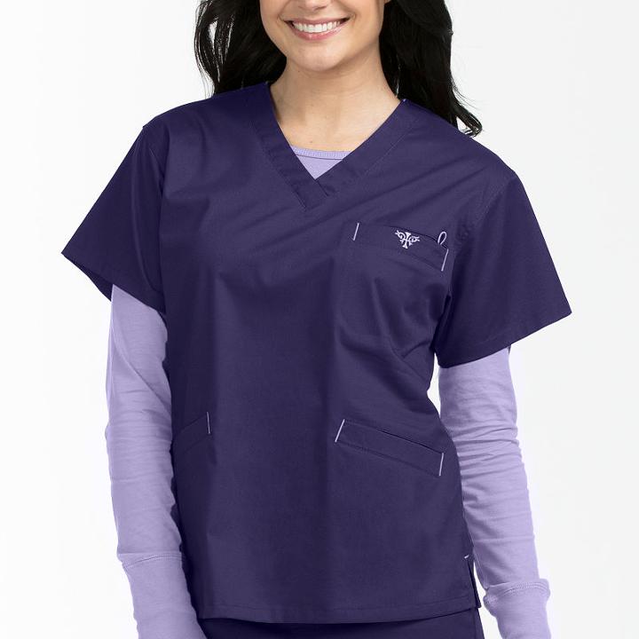Med Couture Signature Classic V- Neck Scrub Top