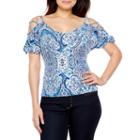 Bold Elements Lace Up Sleeve Cold Shoulder Top