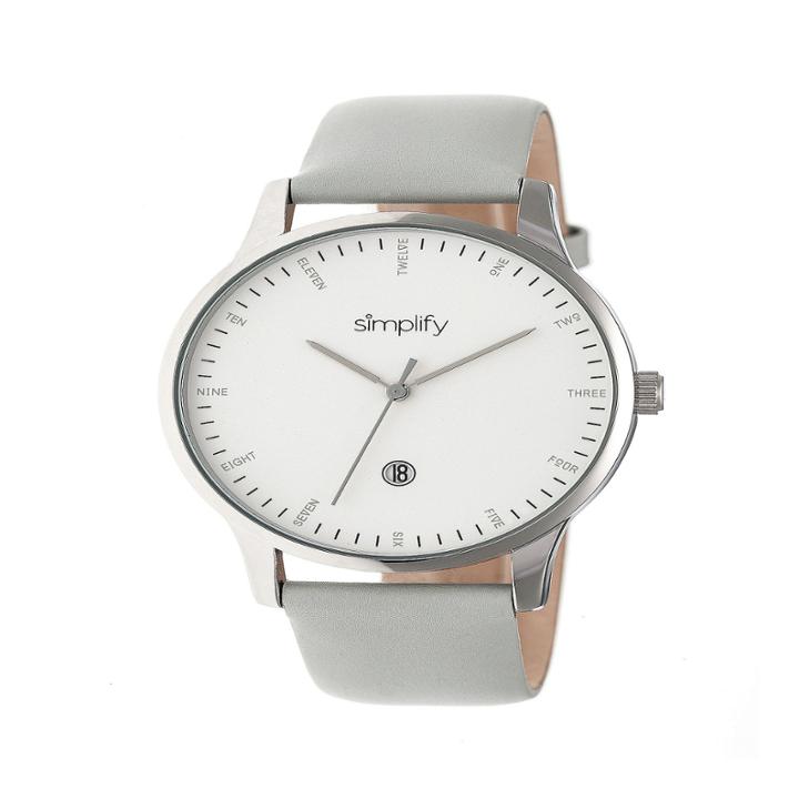 Simplify Unisex Gray Strap Watch-sim4303