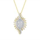 Womens 7/8 Ct. T.w. White Diamond 10k Gold Pendant Necklace