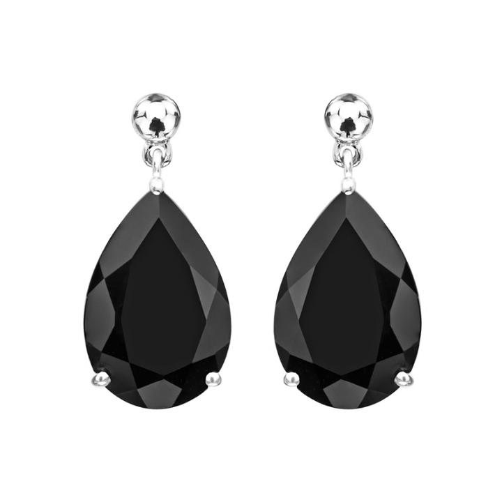 Black Onyx Sterling Silver Drop Earrings