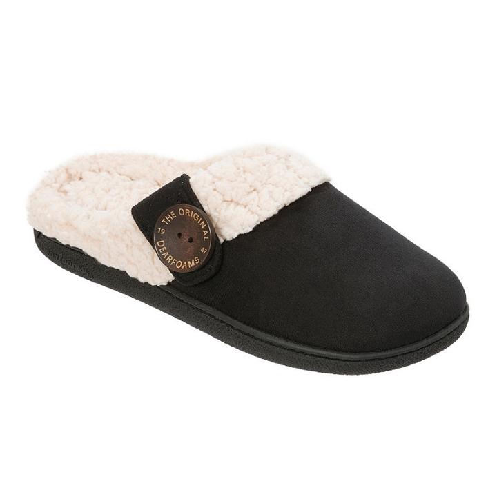 Dearfoams Button Clog Slippers
