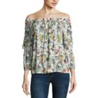 Lone+lux Floral Off The Shoulder Top