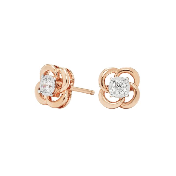 1/6 Ct. T.w. Diamond 10k Rose Gold Stud Earrings