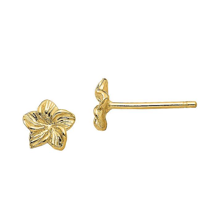 14k Gold 5mm Flower Stud Earrings