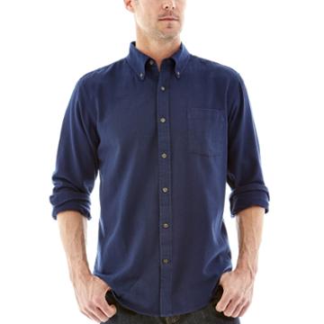 St. John's Bay Solid Flannel Shirt