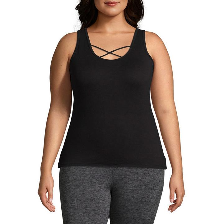 Flirtitude Criss Cross Tank - Juniors Plus