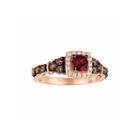 Limited Quantities! Levian Corp Le Vian Womens 5/8 Ct. T.w. Red Rhodolite 14k Gold Cocktail Ring