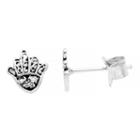 Itsy Bitsy Hand Of God Earring Pure Silver Over Brass 7mm Stud Earrings