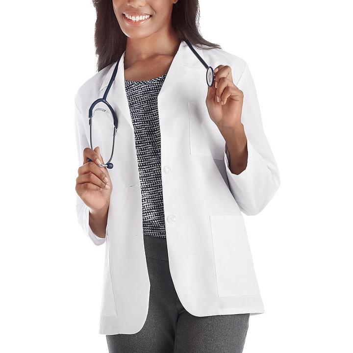 White Swan Womens Long Sleeve Lab Coat-plus & Tall