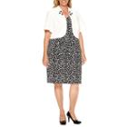 Maya Brooke Short Sleeve Beaded Jacket Dress-plus