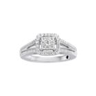I Said Yes 3/8 Ct. T.w. Diamond Framed Platinaire Engagement Ring